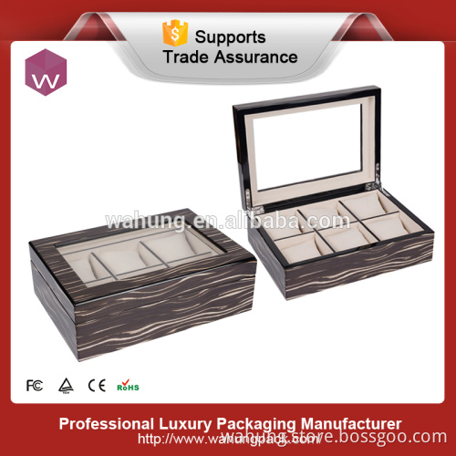 Large Wooden Watch Holder Box with Pillow Wrist Wach Case